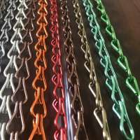 double hook link hook chain structure and 12mm chain size metal chain link curtain